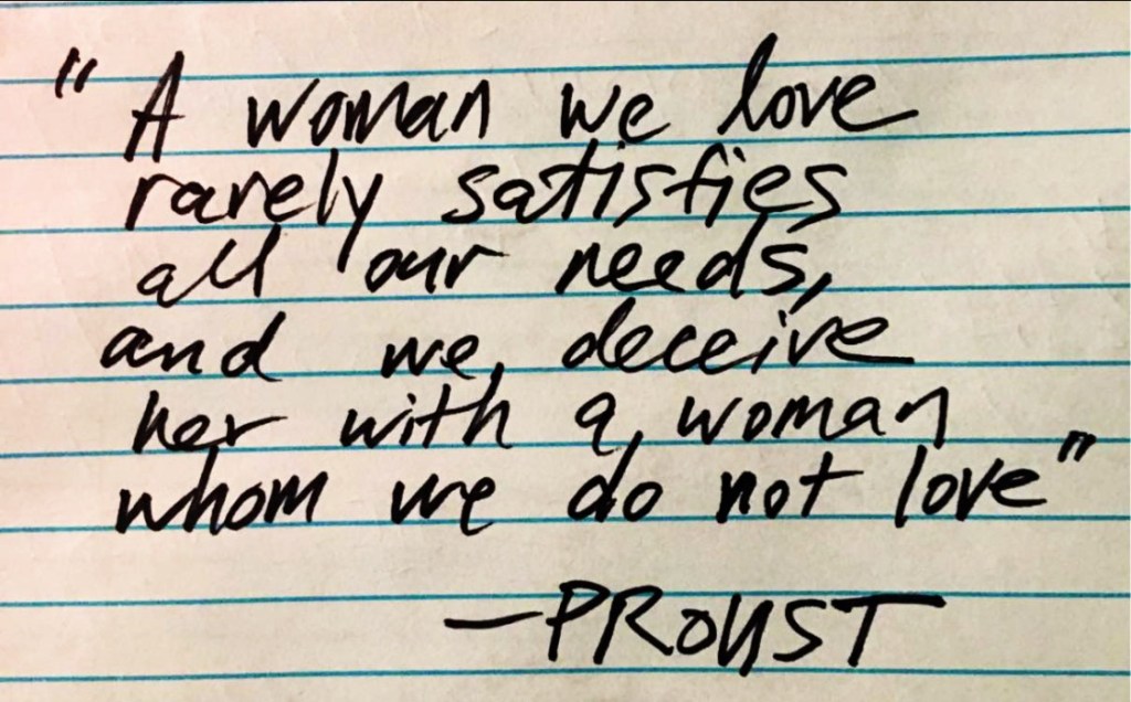 aphorism by Proust illustrates emotional motivation