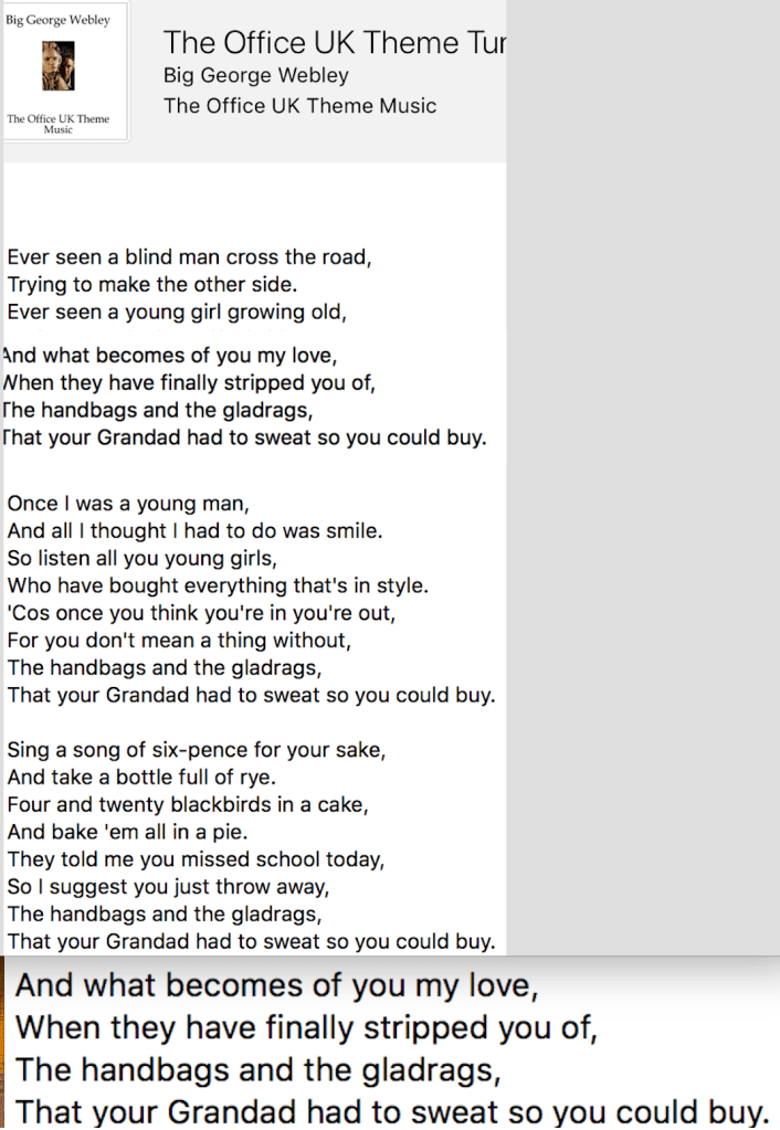 Handbags-and-Gladrags-lyrics-George-Webey iTunes